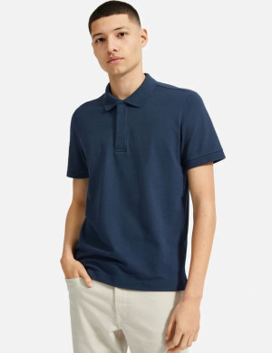 Men’s Solid Polo Neck 100% Cotton Blue